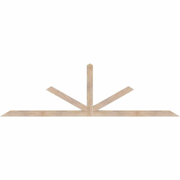 Ekena Millwork Saratoga Smooth Timber Gable Bracket, Douglas Fir, 108"W x 31 1/2"H x 3 1/2"D x 3 1/2"F, 7/12 Pitch GBW108X31X0404SAR00SDF - main